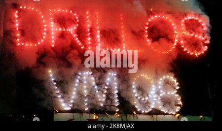 Oslo. Stade Ullevål. Norvège Suisse 5 - 0. 1997: Après le match de qualification de la coupe du monde Norvège-Suisse (5-0), l'équipe nationale de football norvégien est prête pour la coupe du monde 1998. Photo: Jan Greve / NTB Banque D'Images