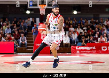 PalaBigi, Reggio Emilia, Italie, 22 octobre 2022, Kassius Robertson (Unahotels Pallacanestro Reggiana) pendant UNAHOTELS Reggio Emilia vs Openjobeti Banque D'Images