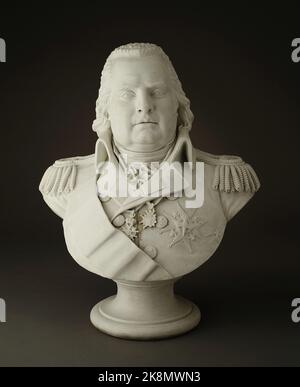 Buste de Louis XVIII en porcelaine de Sèvres Alberto Ricci photo Banque D'Images