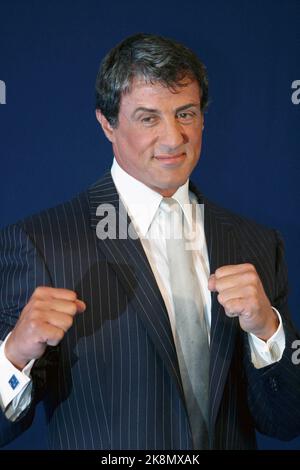 Portrait de l'acteur américain Sylvester Stallone au Festival du film américain de Deauville, 7 septembre 2002. Banque D'Images