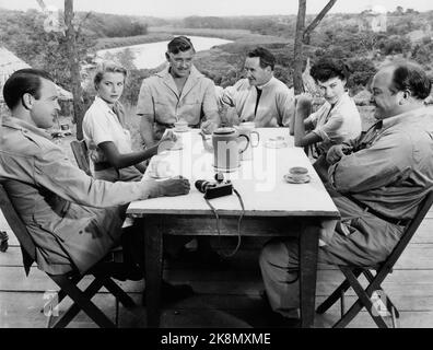 Mogambo USA, 1953 Directeur : John Ford Donald Sinden, Grace Kelly, Clark Gable, Denis O'dea, Ava Gardner, Philip Stainton Banque D'Images