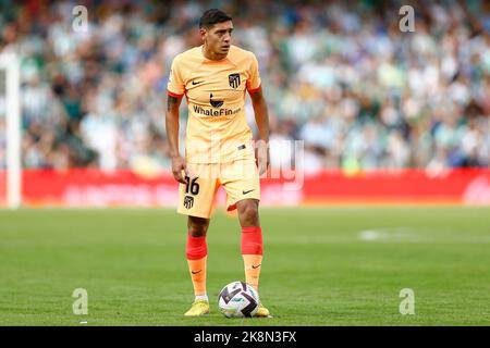 Nahuel Molina de l'Atlético de Madrid pendant le match de la Liga entre Real Betis et Atlético de Madrid joué au stade Benito Villamarin sur 23 octobre 2022 à Séville, Espagne. (Photo par Antonio Pozo / PRESSIN) Banque D'Images