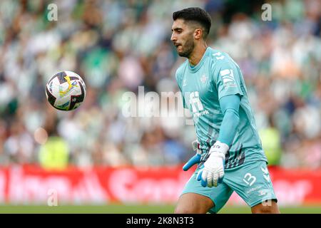 Rui Silva de Real Betis pendant le match de la Liga entre Real Betis et Atletico de Madrid joué au stade Benito Villamarin sur 23 octobre 2022 à Séville, Espagne. (Photo par Antonio Pozo / PRESSIN) Banque D'Images