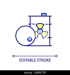 Icône de couleur RVB des déchets radioactifs Illustration de Vecteur