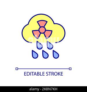 Icône de couleur RVB des débris radioactifs Illustration de Vecteur
