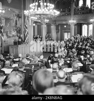 Oslo 19550607. Le 50th anniversaire de la résolution 1905 de l'Union. La famille royale au Storting à l'occasion du 50th anniversaire de la résolution 1905 de l'Union. Photo: Allan, Nordby, Stage et Svensson NTB / NTB Banque D'Images