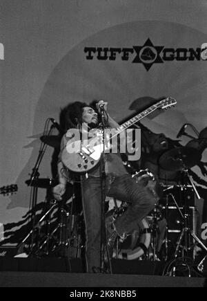 Drammen 198006. Bob Marley sur scène pendant le concert à Drammenshallen. Bob Marley et les Wailers ont mis la salle dans le cuisinier, et le concert a été le point culminant de l'année sur le front pop. Photo Ann Dahl / NTB / NTB Banque D'Images