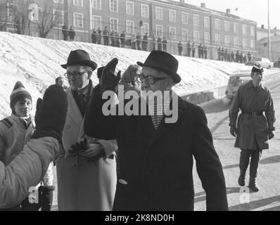 9 février 1975 d'Oslo. Championnats du monde au stade Bislett. Sven Loftmann vient assister à la coupe du monde à Bislett. Photo: NTB / NTB Banque D'Images