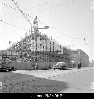 Oslo 19580418. Construction de l'ambassade des États-Unis à Dammensveien à Oslo. Photo: NTB Banque D'Images