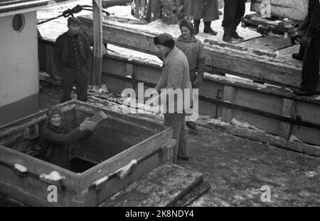 Hammerfest novembre 1945. La restauration dans le nord de la Norvège après la guerre. PHOTOGRAPHE: H. E. / NTB Banque D'Images