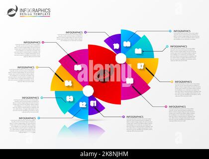 Bannière des options infographiques modernes en spirale. Illustration vectorielle Illustration de Vecteur