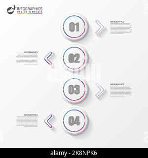 Conception infographique minimale. Concept de chronologie moderne. Illustration vectorielle Illustration de Vecteur