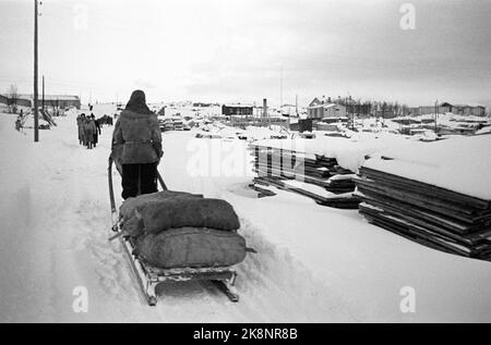 Hammerfest novembre 1945. La restauration dans le nord de la Norvège après la guerre. PHOTOGRAPHE: H. E. / NTB Banque D'Images