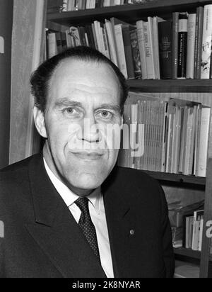 2 février 1963 de Trondheim. Le botaniste et maire Olav Gjærevoll est un nouveau ministre des Affaires sociales. Photo: Ivar Aaserud / courant / NTB Banque D'Images