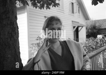 Stavanger. 101959. Une jeune vie Ullmann au théâtre Rogaland. Photo: Sverre A. Børretzen / actuel / NTB Banque D'Images