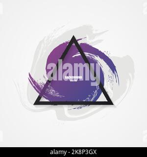 À partir de contours de forme. Arrière-plan peint moderne avec triangle. Illustration vectorielle Illustration de Vecteur