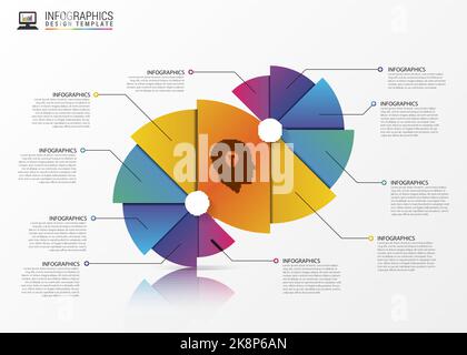 Bannière des options infographiques modernes en spirale. Illustration vectorielle Illustration de Vecteur