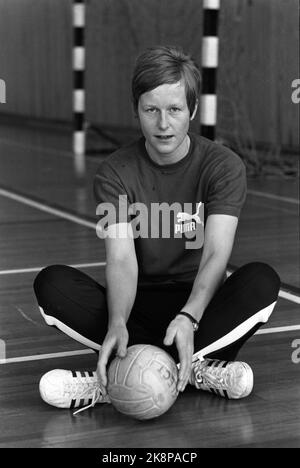 Oslo, 1971 joueur de handball Karen Fladset. Photo: Ivar Aaserud / courant / NTB Banque D'Images