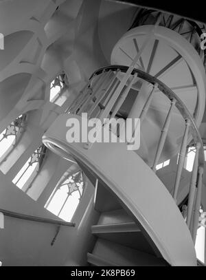 Oslo 19510713 Château d'Oscardfer. Escalier à vent jusqu'à la tour. Photo: Strand / NTB / NTB Banque D'Images