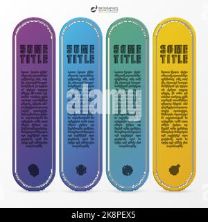 Modèle infographique moderne avec 4 options. Illustration vectorielle Illustration de Vecteur