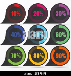 Diagrammes circulaires graphiques circulaires éléments infographiques. Illustration vectorielle Illustration de Vecteur