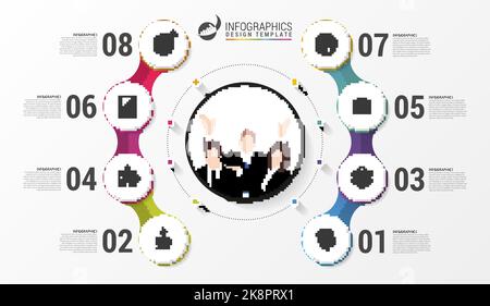 Modèle de présentation avec un professionnel. Concept de conception graphique Illustration de Vecteur