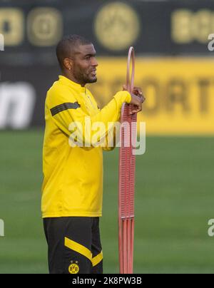 Dortmund, Allemagne. 24th octobre 2022. Football : Ligue des champions, Borussia Dortmund - Manchester City Group Stage, Groupe G, Matchday 5. Anthony Modeste de Borussia Dortmund participe à l'entraînement. Credit: Bernd Thissen/dpa/Alay Live News Banque D'Images