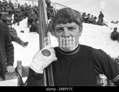 Oslo 19720318. Holmenkollrennet 1972. Dans la photo de ski Lars Grini. Photo: Ivar Aaserud courant / NTB Banque D'Images