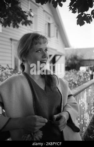 Stavanger. 101959. Une jeune vie Ullmann au théâtre Rogaland. Photo: Sverre A. Børretzen / actuel / NTB Banque D'Images