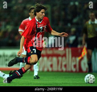 Oslo. Stade Ullevål. Norvège Suisse 5 - 0. Le Petter Rudi de Norvège pendant la première moitié du match de qualification de la coupe du monde entre la Suisse et la Norvège au stade Ullevaal ce soir. La Norvège a finalement gagné 5-0. Photo: Tor Richardsen / NTB Banque D'Images