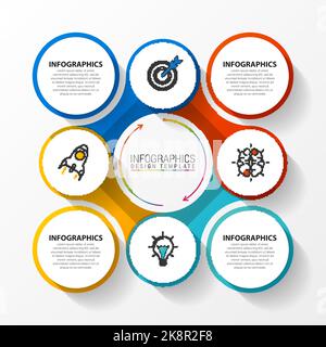 Diagramme du processus créatif. Modèle de conception graphique en 4 étapes. Illustration vectorielle Illustration de Vecteur