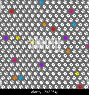 Empreinte animale. Tirages Paw. Texture. Illustration vectorielle Illustration de Vecteur