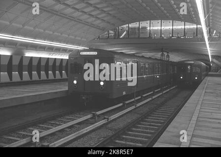 1 décembre 1976 d'Oslo. La piste du tunnel à Oslo, ici de la gare centrale récemment ouverte à Egertorget. Photo; Bjørn Sigurdsøn / NTB / NTB Banque D'Images