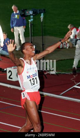 Oslo 19920704. Atle Douglas sous les Jeux de Bislett au mètre 800. Photo: Erik Johansen Scanfoto / NTB Banque D'Images