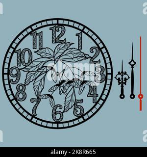 Horloge murale arbre de vie découpé au laser fichier svg