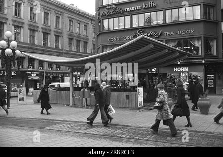 1 décembre 1976 d'Oslo. La piste du tunnel à Oslo, ici de la gare centrale récemment ouverte à Egertorvet. Karl Johansgate. Photo; Bjørn Sigurdsøn / NTB / NTB Banque D'Images