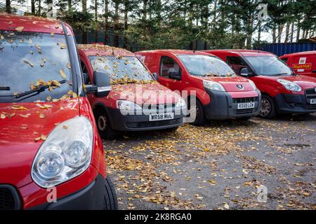 Lignes de véhicules de livraison Royal Mail (Oct22) Banque D'Images