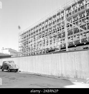 Oslo 19580418. Construction de l'ambassade des États-Unis à Dammensveien à Oslo. Photo: NTB Banque D'Images