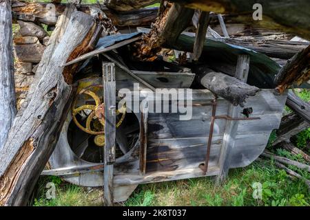 Outil agricole traditionnel trouvé dans le plateau de Modut dans le district de Yusufeli dans la province d'Artvin. Banque D'Images