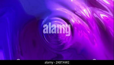 Arrière-plan abstrait avec un tunnel hypnotique animé en lilas - bleu caramel, verre ou plastique. 3D rendu Banque D'Images