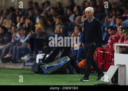 Bergame, Italie, 23rd octobre 2022. GIAN Piero Gasperini l'entraîneur-chef d'Atalanta réagit pendant le match de la série A au stade Gewiss de Bergame. Le crédit photo devrait se lire: Jonathan Moscrop / Sportimage Banque D'Images