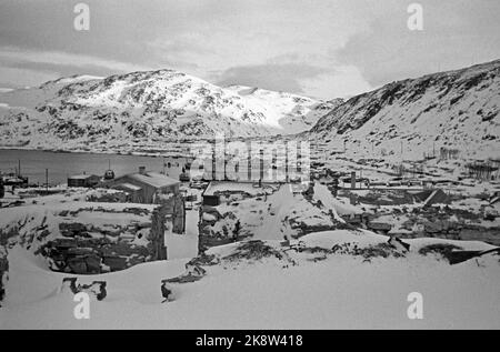 Hammerfest novembre 1945. La restauration dans le nord de la Norvège après la guerre. PHOTOGRAPHE: H. E. / NTB Banque D'Images