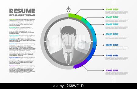 Modèle de conception graphique. Concept créatif en 7 étapes. Peut être utilisé pour la mise en page de flux de travail, le diagramme, la bannière, la conception Web. Illustration vectorielle Illustration de Vecteur