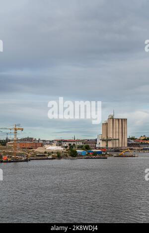 Suède, Stockholm - 16 juillet 2022: Port de Frihamnen. Banque D'Images