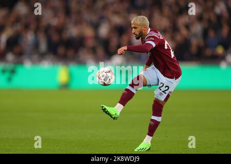 Stade de Londres, Londres, Royaume-Uni. 24th octobre 2022. Premier League football West Ham contre Bournemouth: A déclaré Benrahma de West Ham United Credit: Action plus Sports/Alamy Live News Banque D'Images
