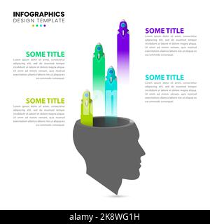 Modèle de conception graphique. Concept créatif en 4 étapes. Peut être utilisé pour la mise en page de flux de travail, le diagramme, la bannière, la conception Web. Illustration vectorielle Illustration de Vecteur