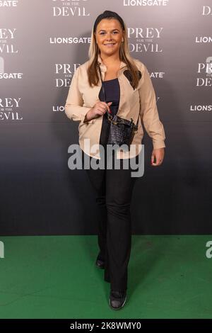 Londres, Royaume-Uni. 24th octobre 2022. Le safran Lempriere participe à l'expérience de la célébrité « Prey for the Devil » à Londres. (Photo de Phil Lewis/SOPA Images/Sipa USA) Credit: SIPA USA/Alay Live News Banque D'Images