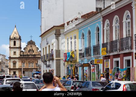 SALVADOR - BAHIA, BRÉSIL – SEPTEMBRE 21 2022 : Igreja de Sao Francisco Banque D'Images