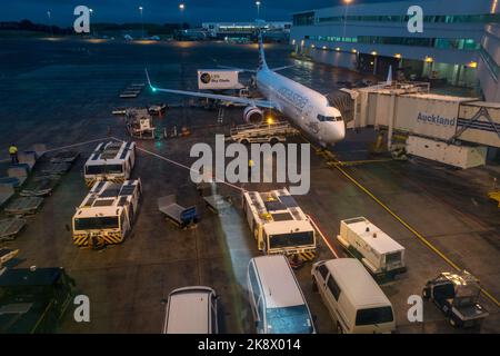 Avions Air New Zealand sur le terminal de l'aéroport international d'Auckland, Auckland, Nouvelle-Zélande.Mai 15 2016 Banque D'Images