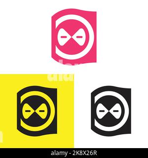 design moderne du logo « angry look » pour les jeux Illustration de Vecteur